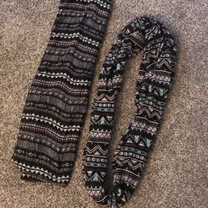 Tribal pattern infinity scarves